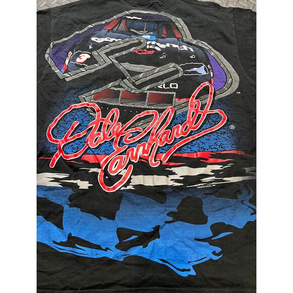 Vintage Chase Dale Earnhardt The Man T Shirt Size XL 90s All Over Print Nascar - Picture 7 of 10